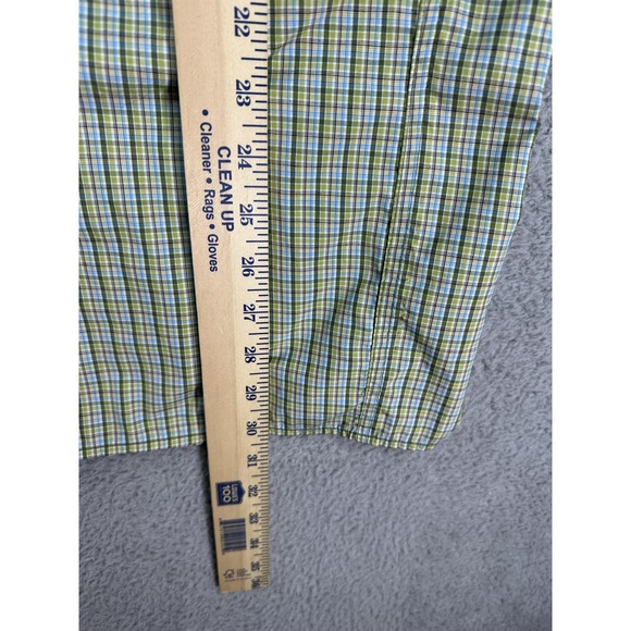 ExOfficio Shirt Mens 2XL Green Blue Plaid Vented Fishing Hiking Long Sleeve Mens - Picture 7 of 10